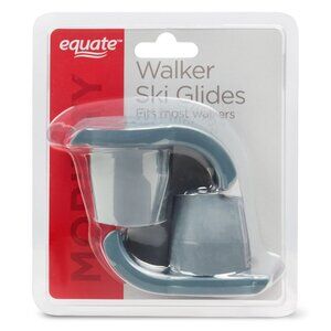 Equate Walker Ski Glides – Gray, 2-Pack Easy-Slide Rear Walker Glides for Smooth